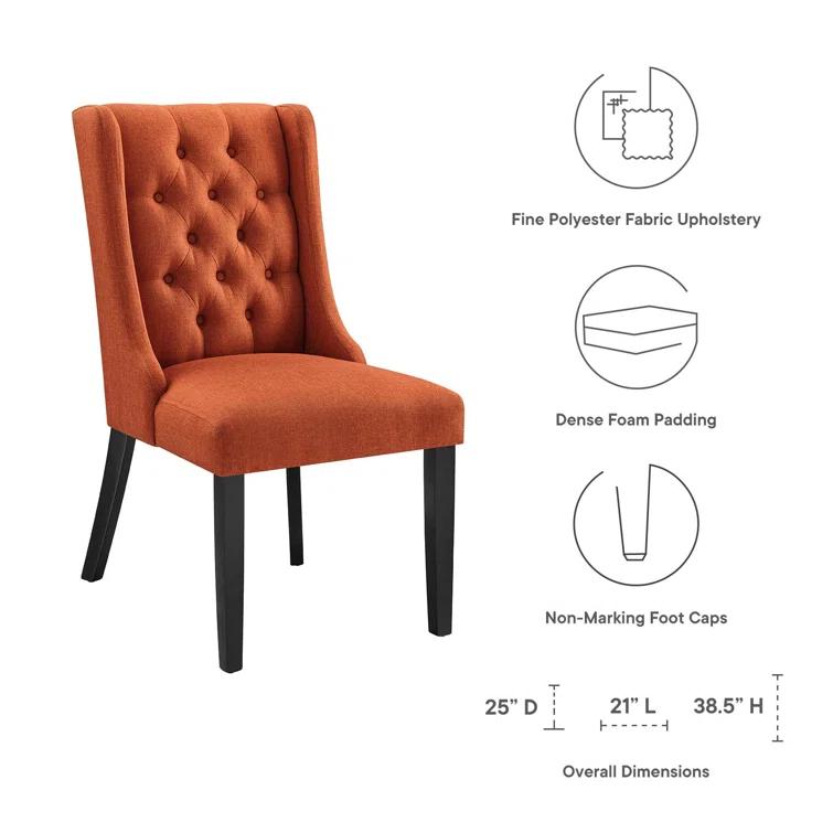 Modway Baronet Button Tufted Fabric Dining Chair