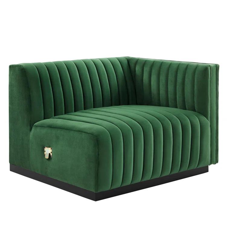 Modway Conjure Channel Tufted Performance Velvet 4-Piece Sectional by Modway