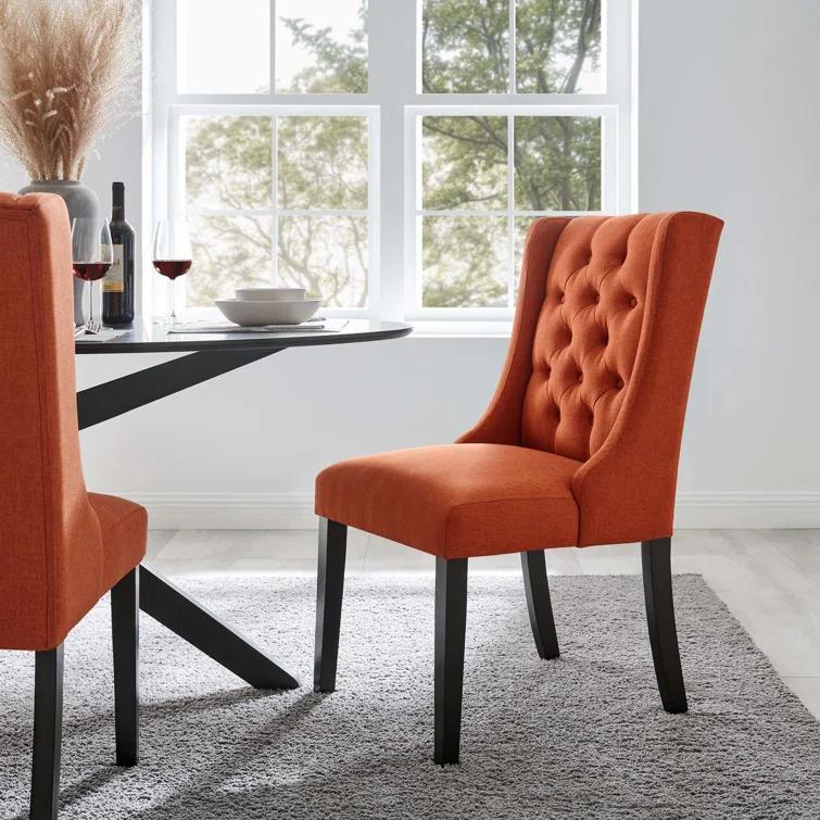 Modway Baronet Button Tufted Fabric Dining Chair