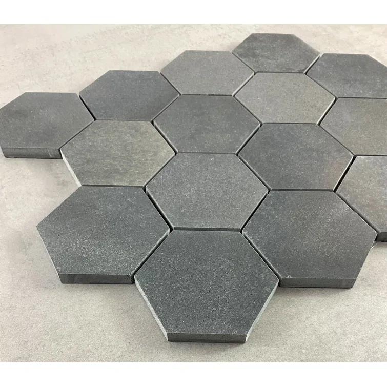 3" x 3" Marble Honeycomb Mosaic Wall and Floor Tiles (Set of 10)