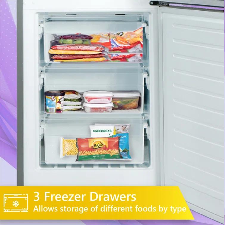 Equator Advanced Appliances Conserv 11cf Bottom Freezer Refrigerator 24in w/ WINE RACK Stainless 110V			 MDRF359WE