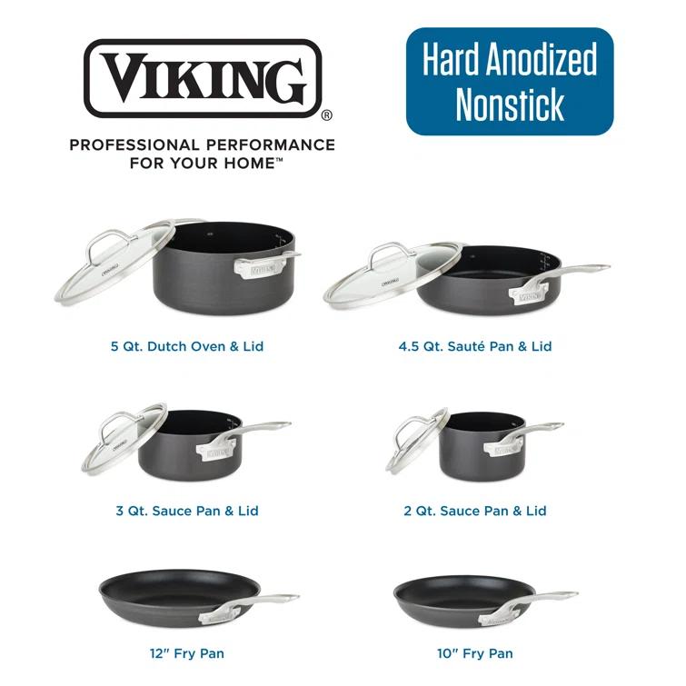 Viking Hard-Anodized Non-Stick 10-Piece Cookware Set