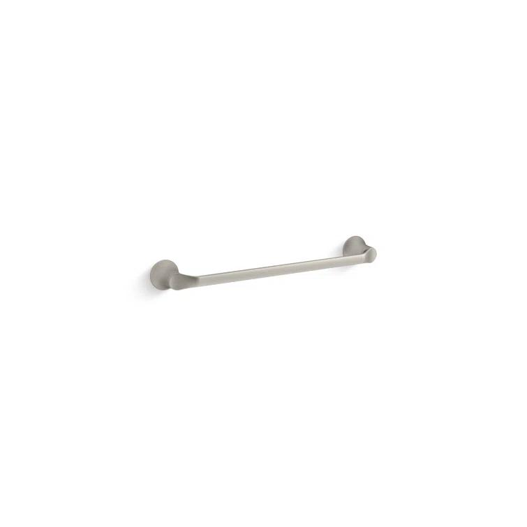 Simplice 18" Vibrant Brushed Nickel Metal Towel Bar