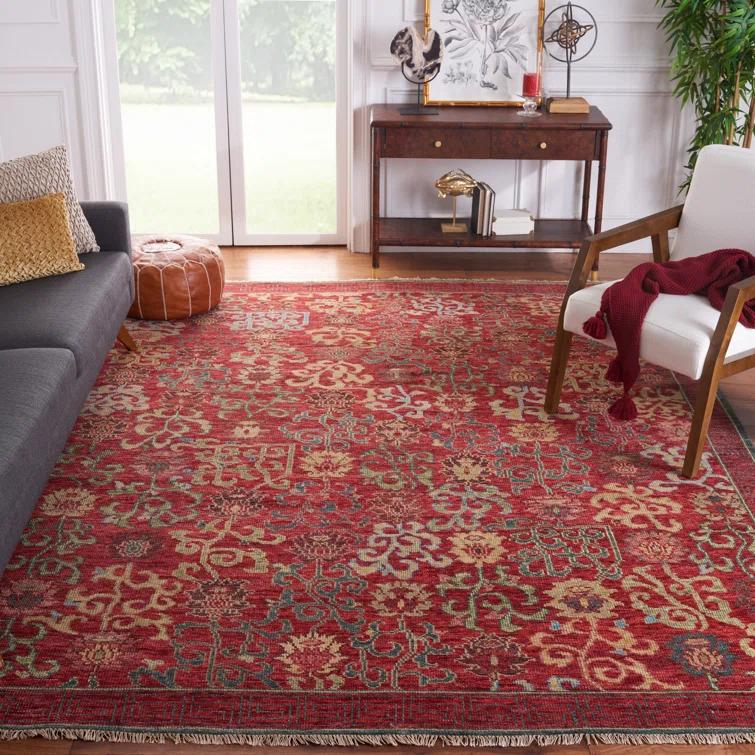 Safavieh Sultanabad Hand Knotted 80% Wool And 20% Cotton Floral Rug