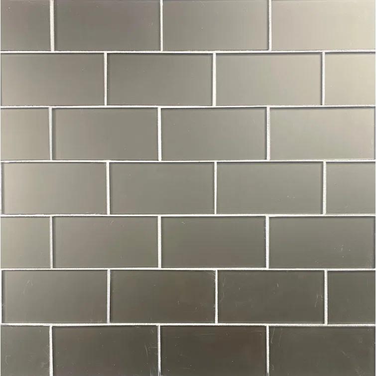 Abolos Forever Matte 3 in. x 6 in. Diamond Grade Glass Straight Edge Subway Decorative Kitchen & Bathroom Wall Tile