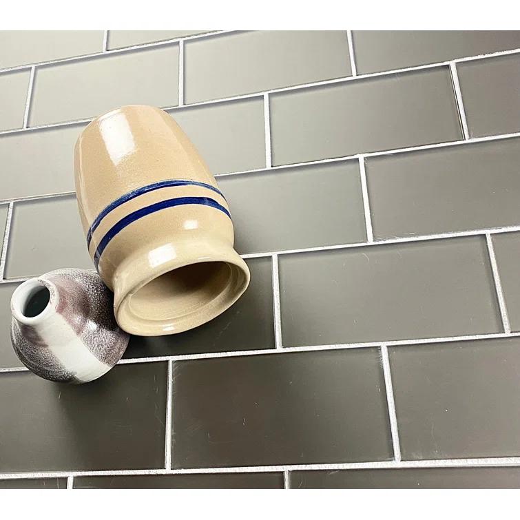 Abolos Forever Matte 3 in. x 6 in. Diamond Grade Glass Straight Edge Subway Decorative Kitchen & Bathroom Wall Tile