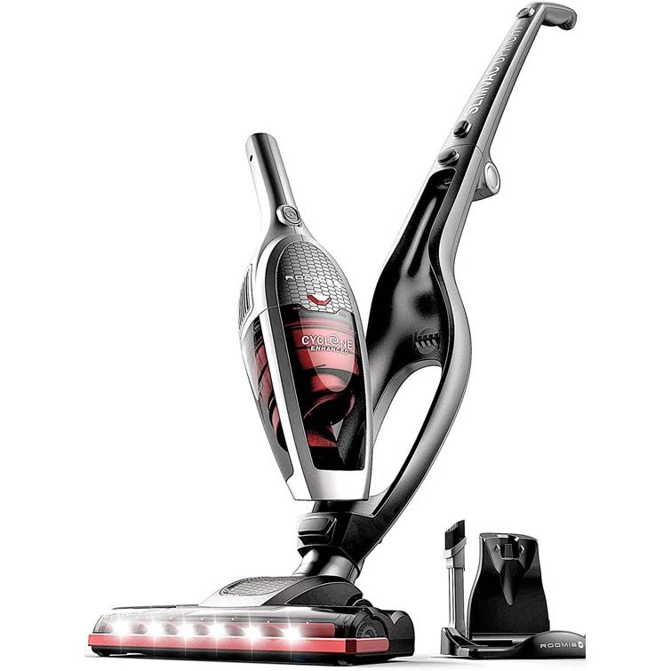 ROOMIE TEC Vincent Cordless Upright Vacuum Cleaner, High-Power 2200mAh Li-ion Rechargeable Battery