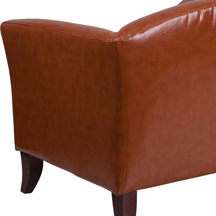 HERCULES Imperial Series LeatherSoft Sofa with Cherry Wood Feet