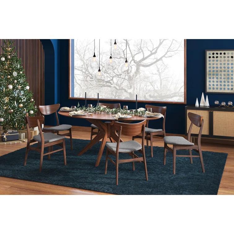 Hartford Dining Chair in Warm Gray/Walnut