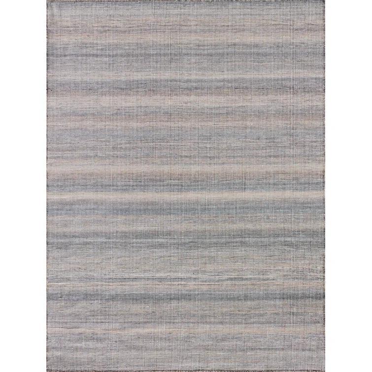 Rectangle Lenzi Handmade Flatweave Recycled P.E.T. Area Rug in Gray/Ivory