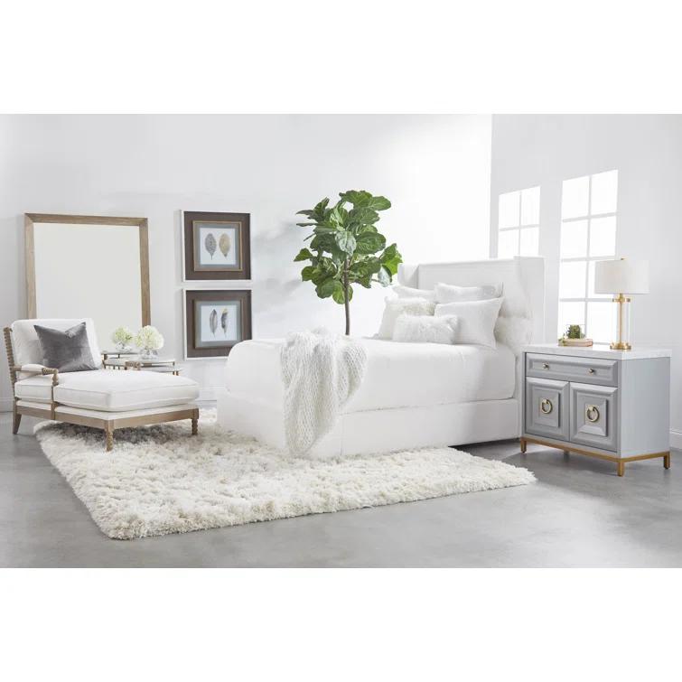 Rosalind Wheeler Chaddrick Stitch Hand Round Arms Down Feather Chaise Lounge