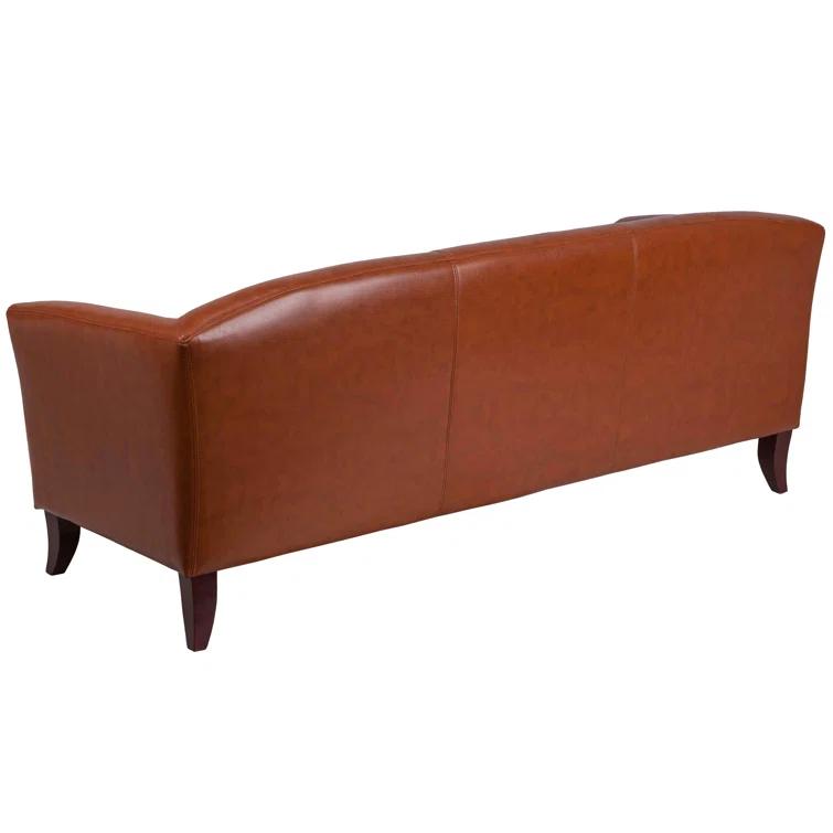 HERCULES Imperial Series LeatherSoft Sofa with Cherry Wood Feet