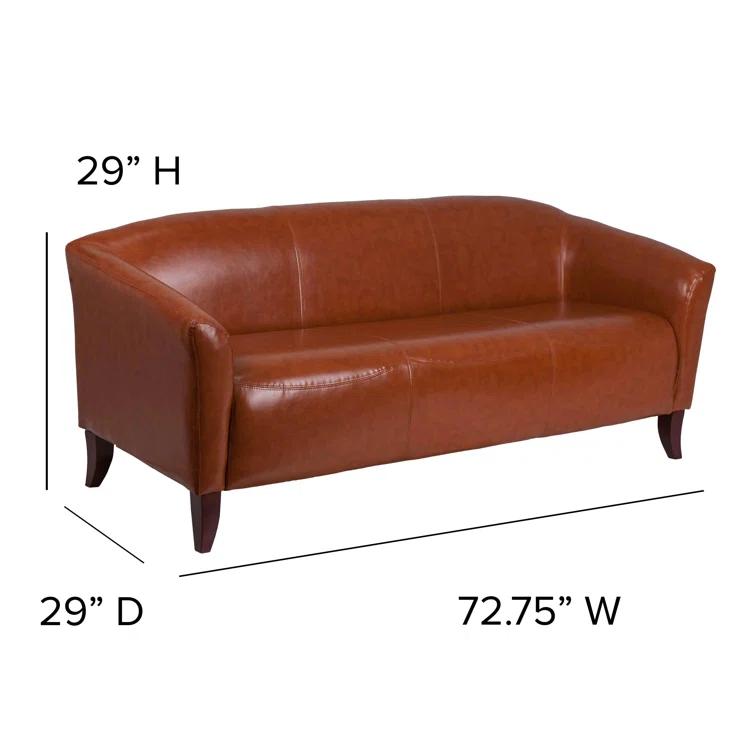 HERCULES Imperial Series LeatherSoft Sofa with Cherry Wood Feet