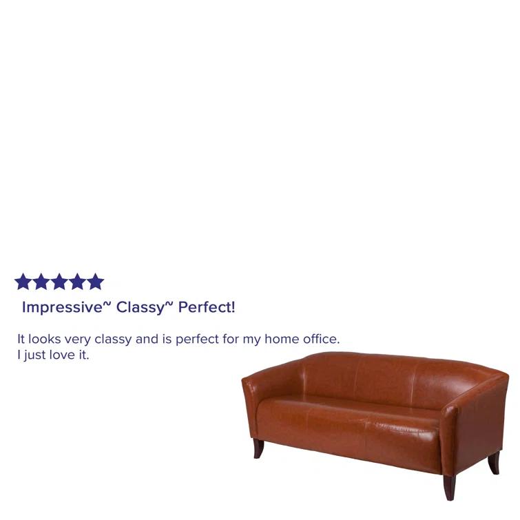 HERCULES Imperial Series LeatherSoft Sofa with Cherry Wood Feet