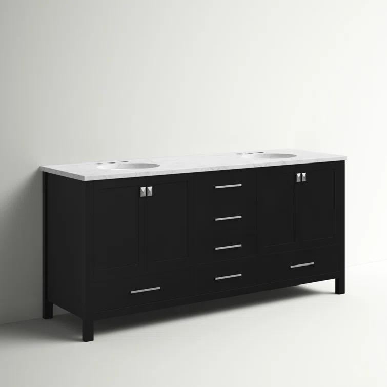 Lamborn 72'' Double Bathroom Vanity