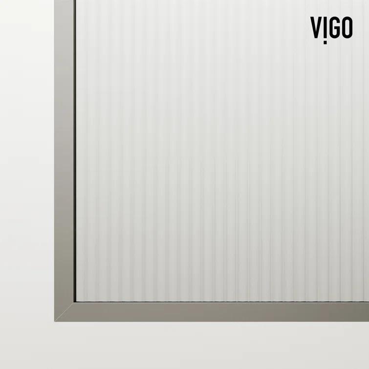 Meridian 34" W x 74" H Fixed Framed Shower Screen with 3/8" Glass