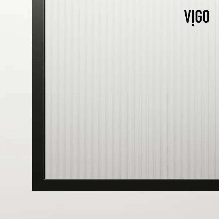 Meridian 34" W x 74" H Fixed Framed Shower Screen with 3/8" Glass