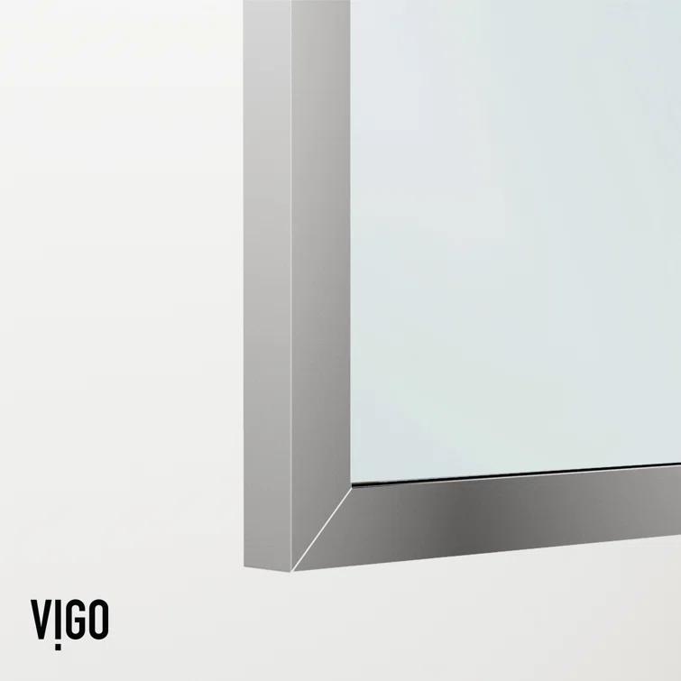 Meridian 34" W x 74" H Fixed Framed Shower Screen with 3/8" Glass