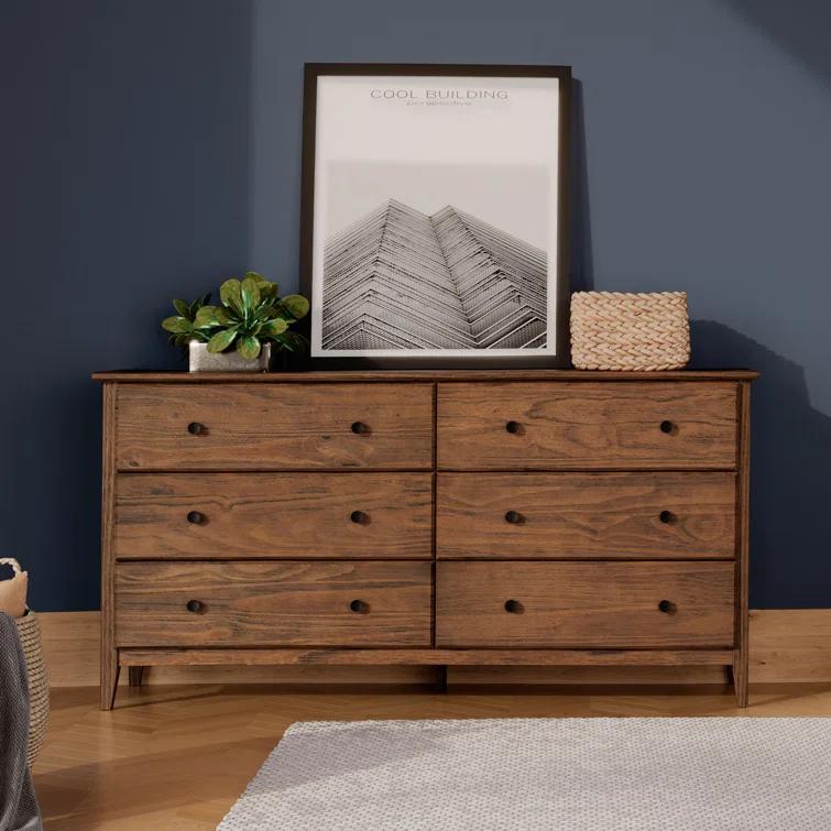 Greenport Solid Wood 63.75'' W 6 - Drawer Dresser