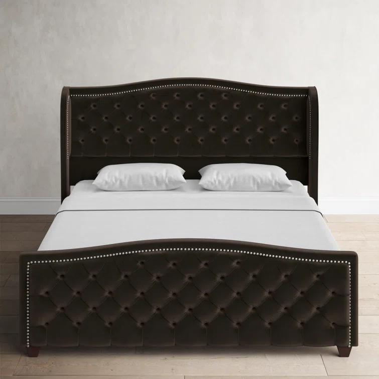 Coleman Upholstered Wingback Bed