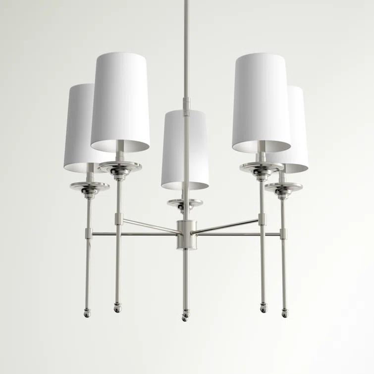 Hayse 5 - Light Dimmable Classic / Traditional Chandelier