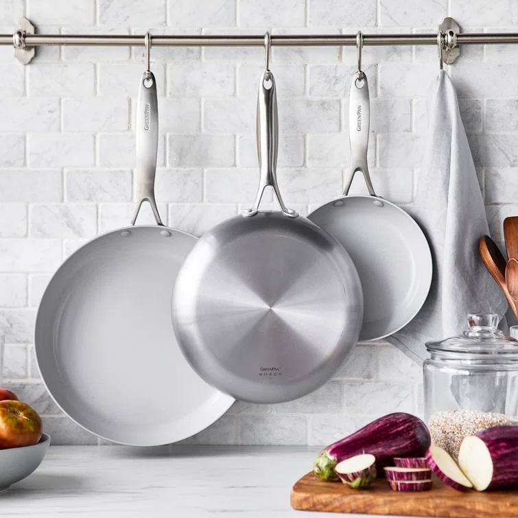 GreenPan GreenPan Valencia Pro Healthy Ceramic Nonstick 8" 9.5" and 11" Frying Pan Skillet Set