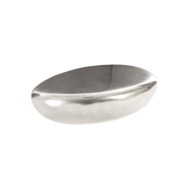 Phillips Collection Liquid Silver River Stone Solid Coffee Table