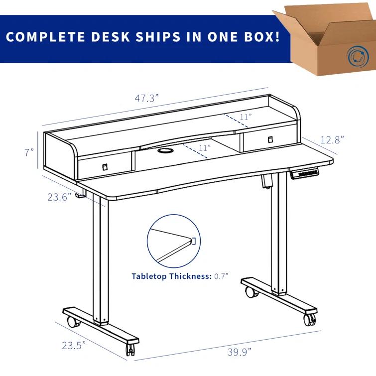 Vivo Adjustable Metal Base Standing Desk