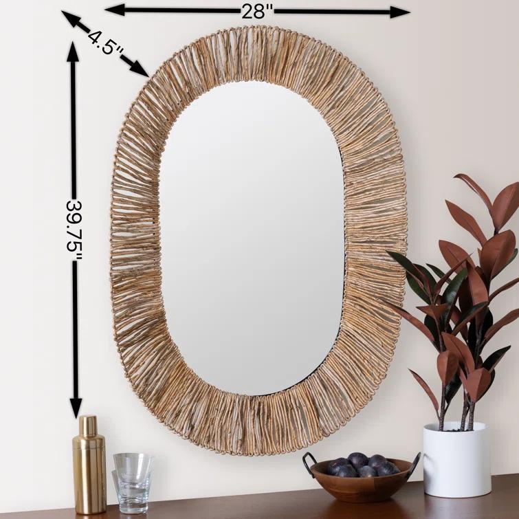 Itzayana Oval Mirror - Natural