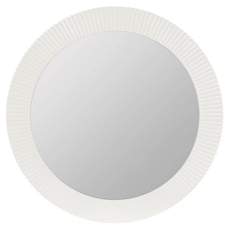 Novalee Round Mirror - White