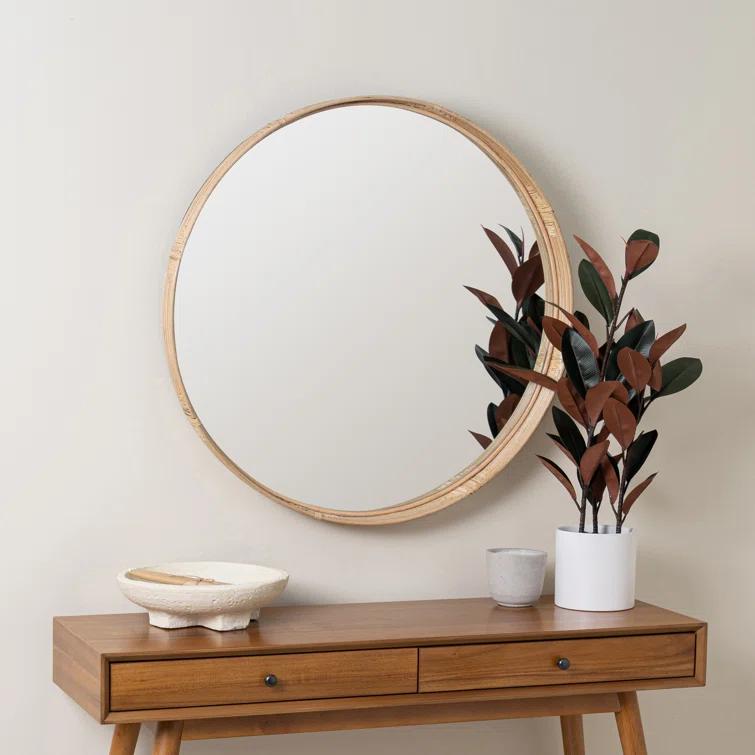 Adaline Round Mirror - Natural