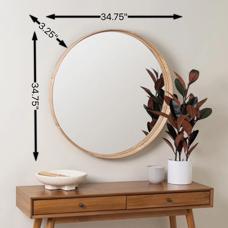 Adaline Round Mirror - Natural