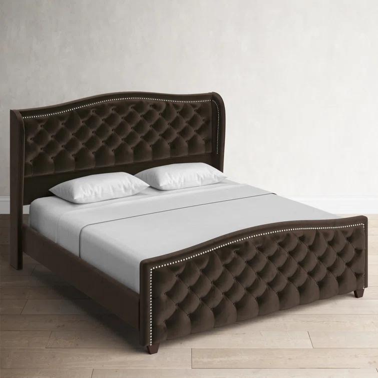 Coleman Upholstered Wingback Bed