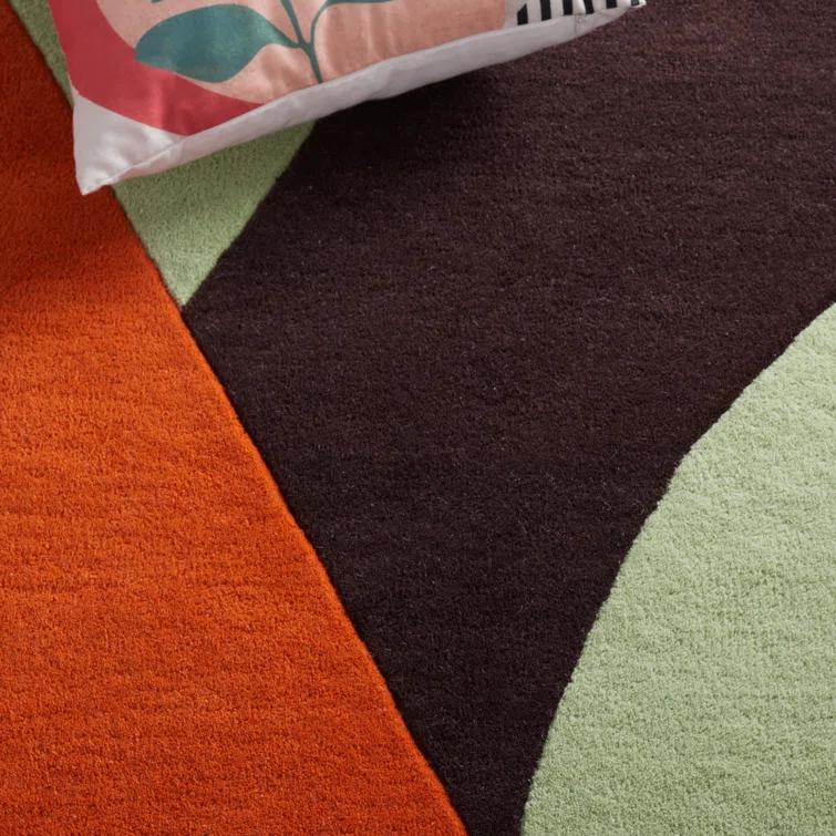 Kazu Rd863 Area Rug In Green / Brown