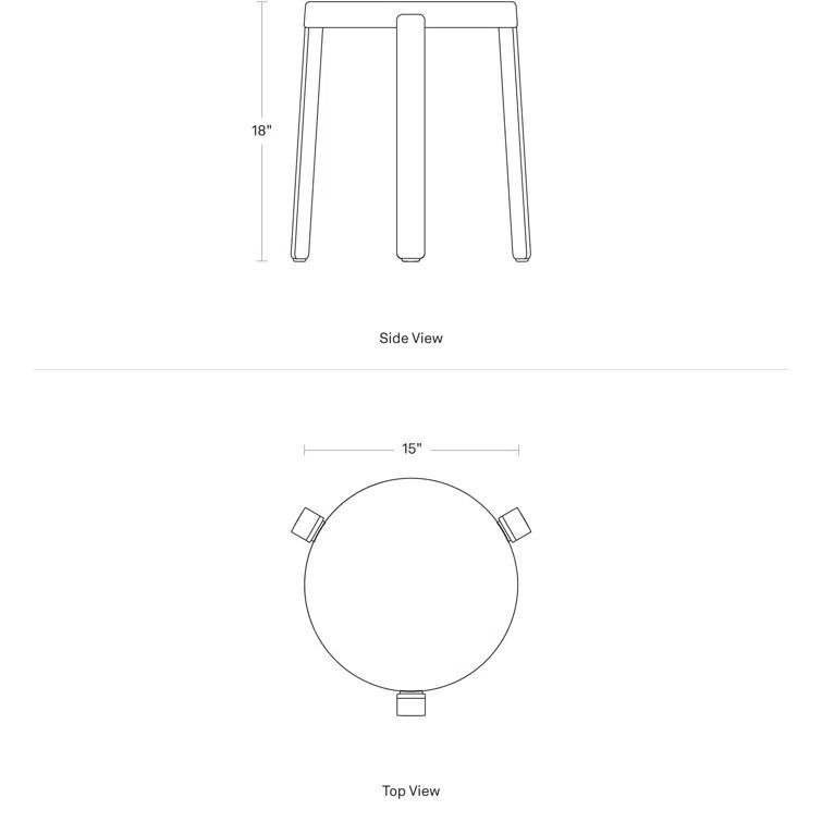 Unit Solid Wood Accent Stool