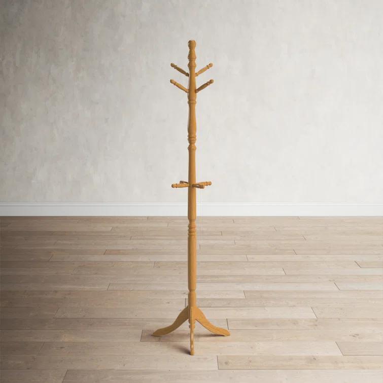 Gaston 10 - Hook Freestanding Solid Wood Coat Rack