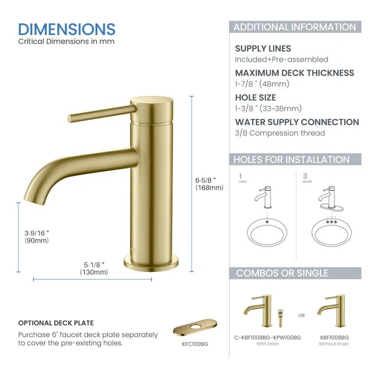 Circular Single-Hole Single-handle Bathroom Faucet