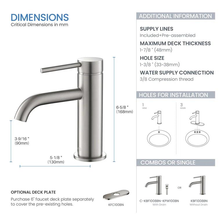 Circular Single-Hole Single-handle Bathroom Faucet
