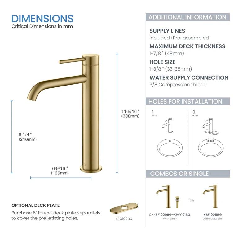 Circular Vessel Sink Faucet Single-handle Bathroom Faucet