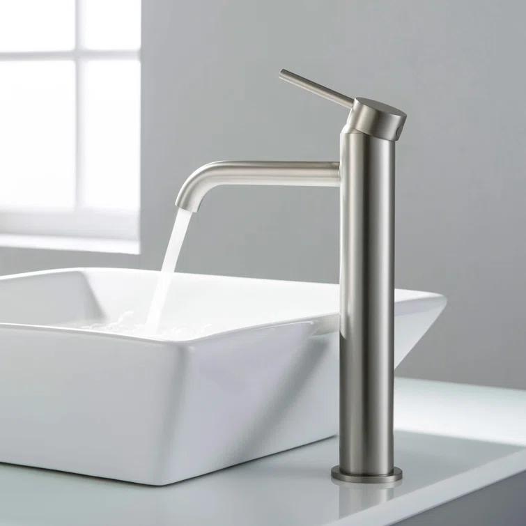 Circular Vessel Sink Faucet Single-handle Bathroom Faucet