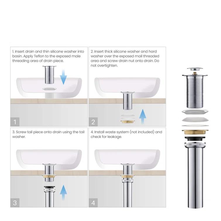 KIBI C-KBF1009CH-KPW101CH Circular Vessel Sink Faucet Single-handle Bathroom Faucet