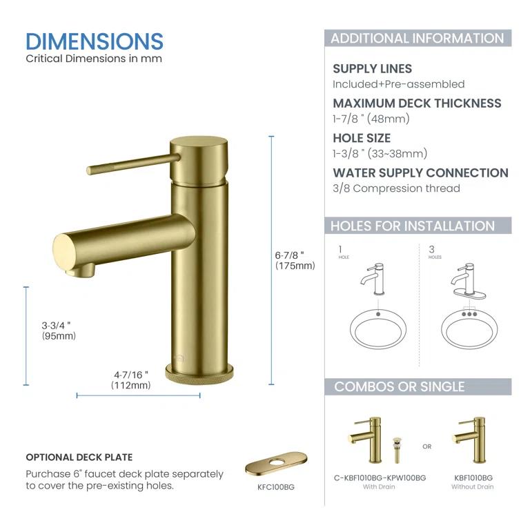 Circular X Single-Hole Single-handle Bathroom Faucet