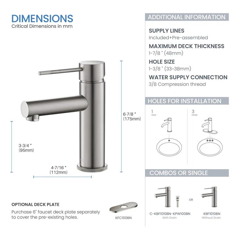 Circular X Single-Hole Single-handle Bathroom Faucet