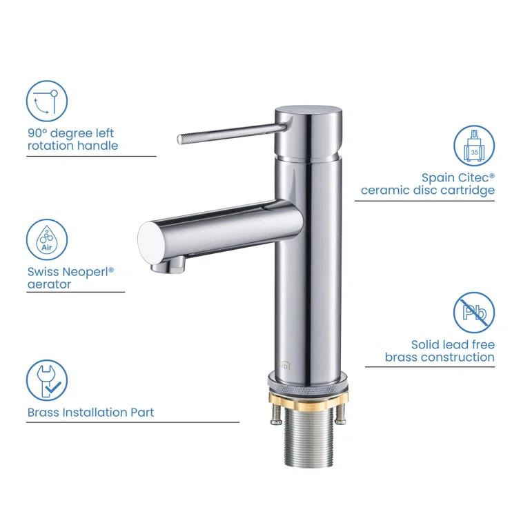 Circular X Single-Hole Single-handle Bathroom Faucet