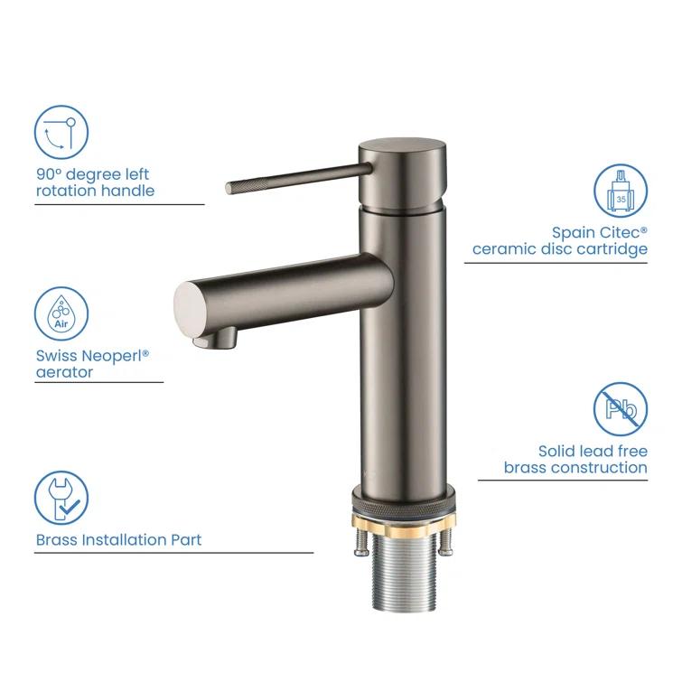 Circular X Single-Hole Single-handle Bathroom Faucet