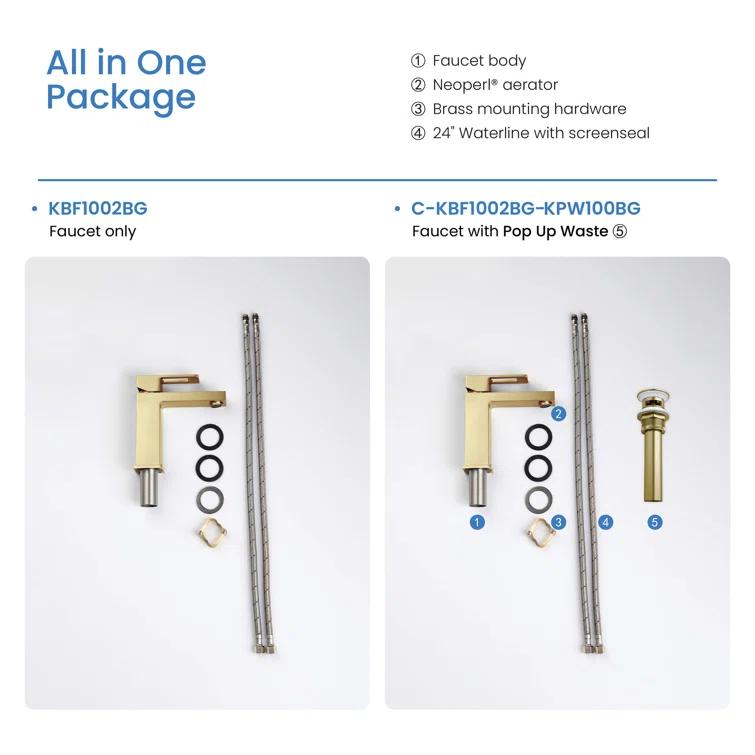 Cube Single-Hole Single-handle Bathroom Faucet