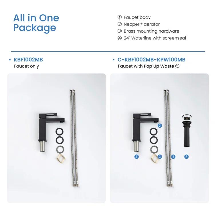 Cube Single-Hole Single-handle Bathroom Faucet