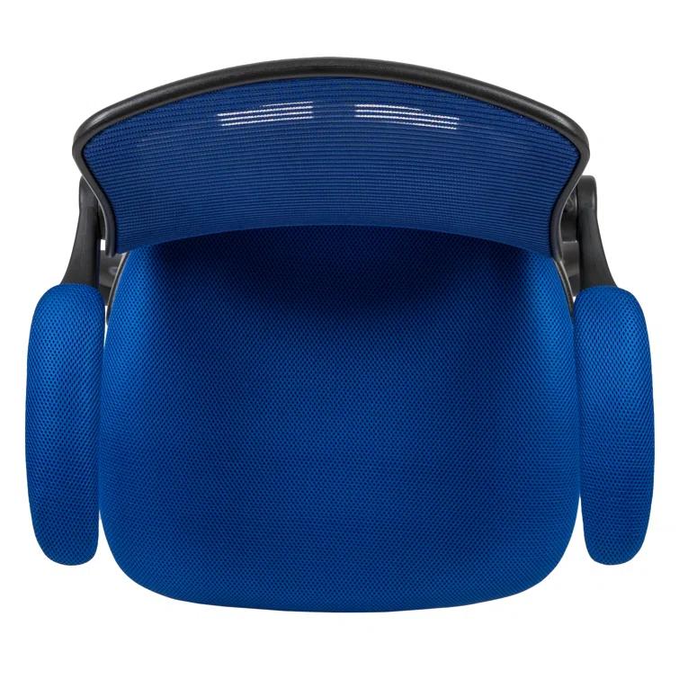 Mid-Back Mesh Ergonomic Drafting Chair with Foot Ring and Flip-Up Arms