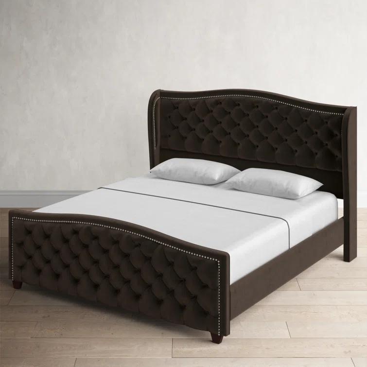 Coleman Upholstered Wingback Bed