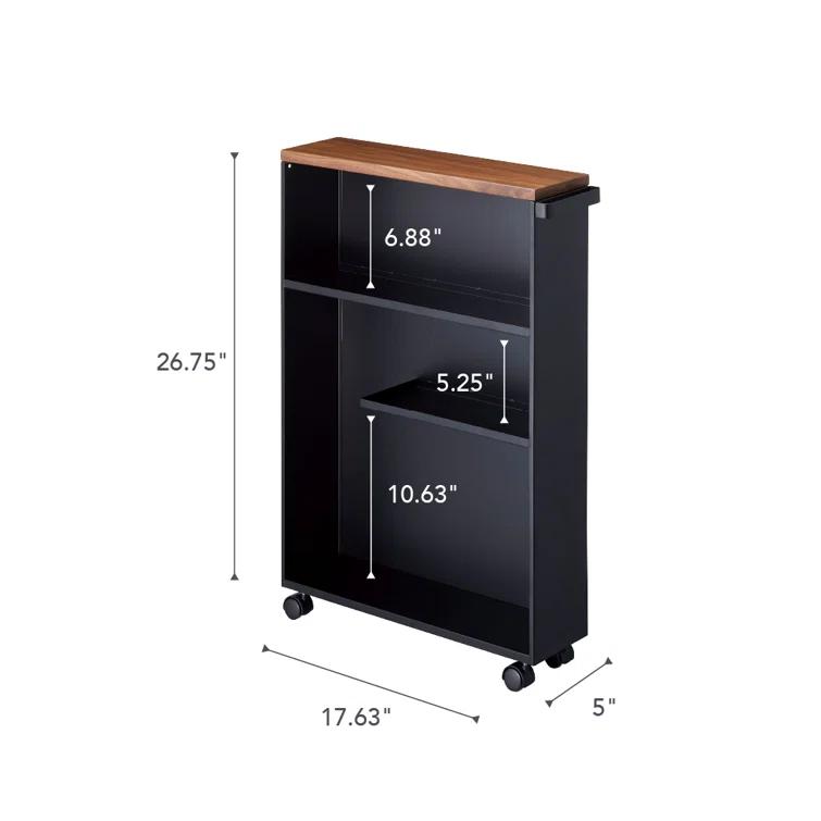 Yamazaki Slim Rolling Bathroom Cart with Handle